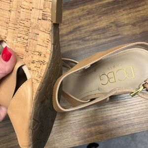 BCBG Paris cork wedge